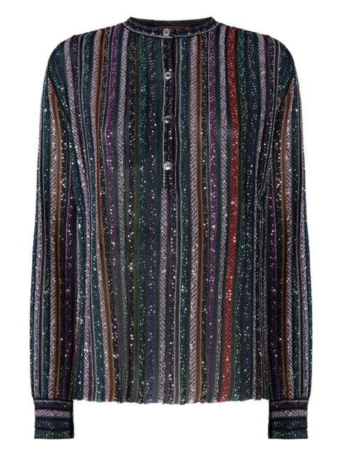 Missoni sequin-striped blouse - Black - zdjęcie produktu nr 1