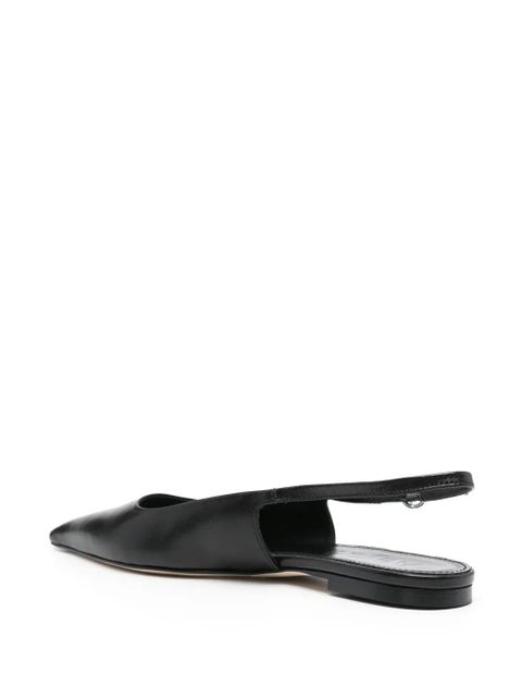 Aeyde Fedora leather ballerina shoes - Black - zdjęcie produktu nr 1