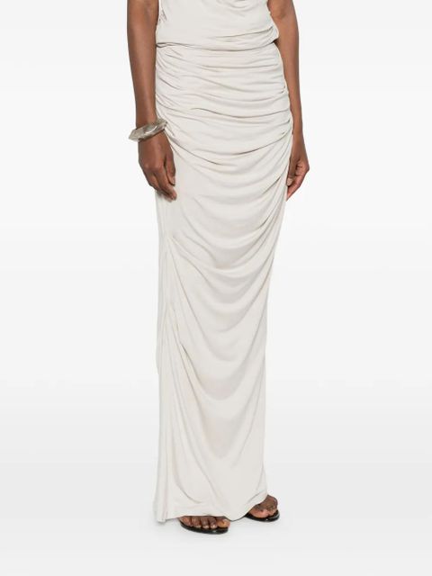 ENTIRE STUDIOS ruched drape maxi skirt - Grey