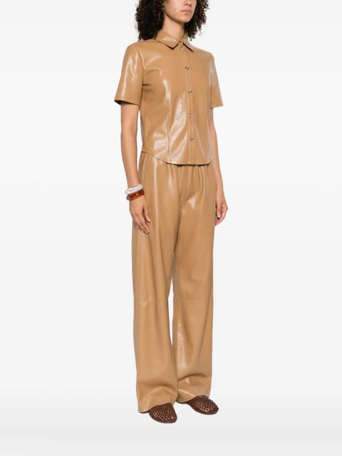 Nanushka Clare button-up short-sleeve shirt - Neutrals - zdjęcie produktu nr 2