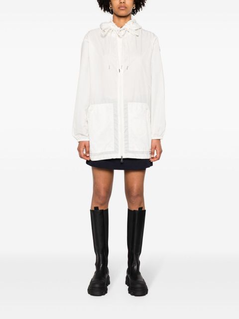 Moncler mesh-panels hooded jacket - White