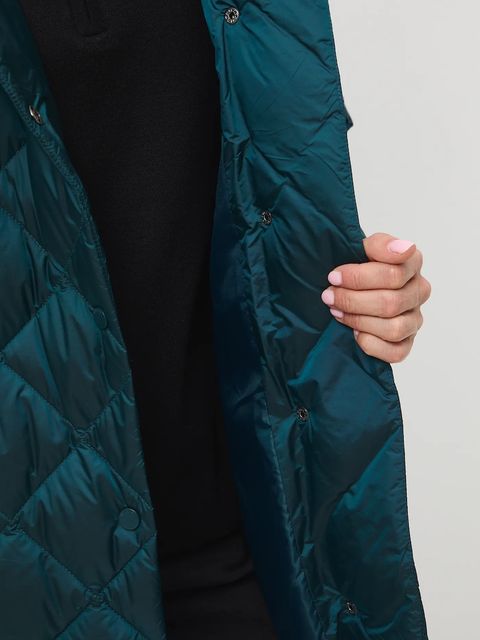 Medicine płaszcz puchowy damski kolor turkusowy