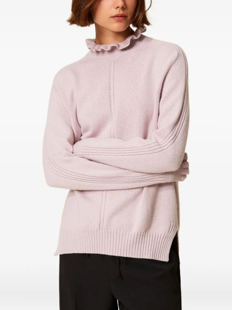 TWINSET ruffled high-neck sweater - Pink - zdjęcie produktu nr 2