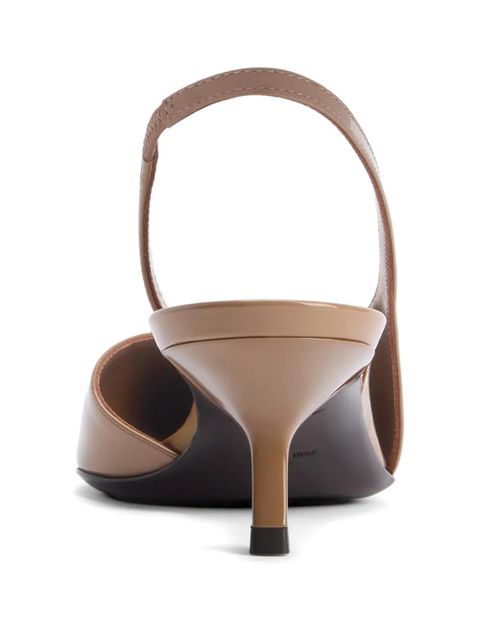 Giuseppe Zanotti patent leather slingback pumps - Brown