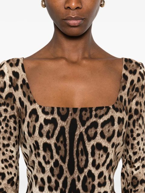 Dolce & Gabbana animal-print dress - Brown