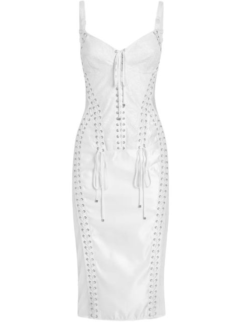 Dolce & Gabbana semi-sheer panels midi dress - White - zdjęcie produktu nr 1