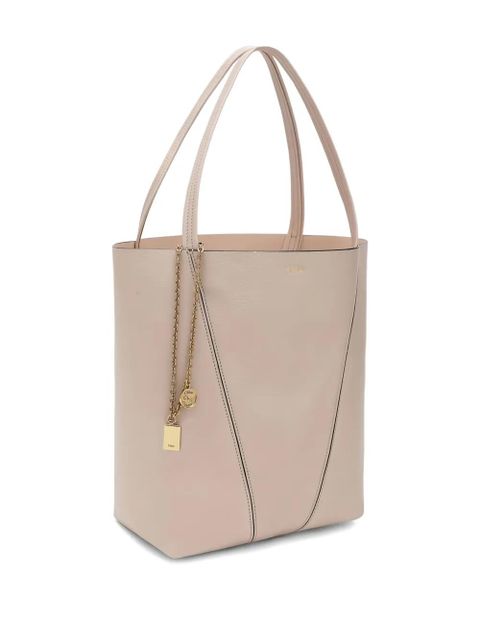 Chloé Spin leather tote bag - Neutrals