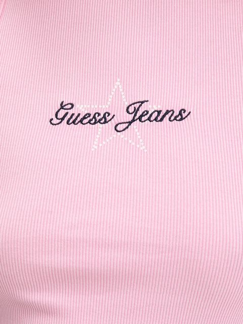 Guess Jeans top kolor różowy W6RP23 KA0H1