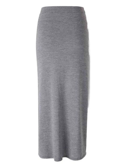 STAUD Wilma ruched midi skirt - Grey