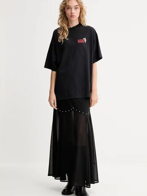 Levi's t-shirt bawełniany damski kolor czarny 000G4