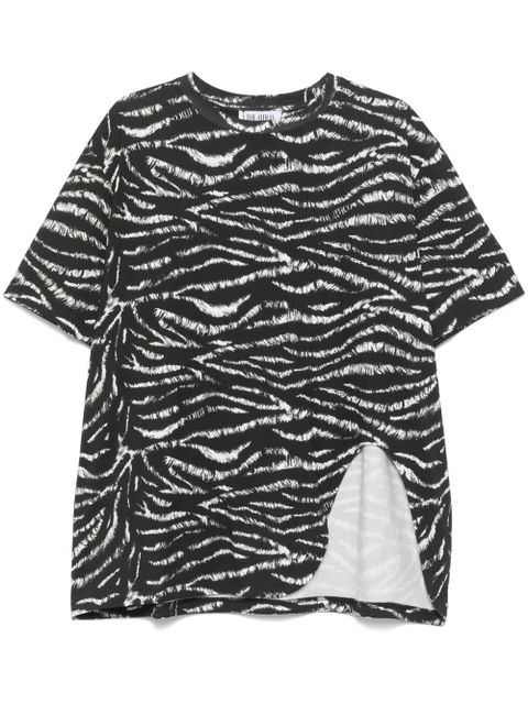 The Attico zebra-print T-shirt - Black - zdjęcie produktu nr 1