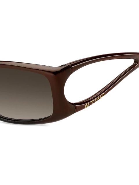 ETRO cut-out rectangular sunglasses - Brown
