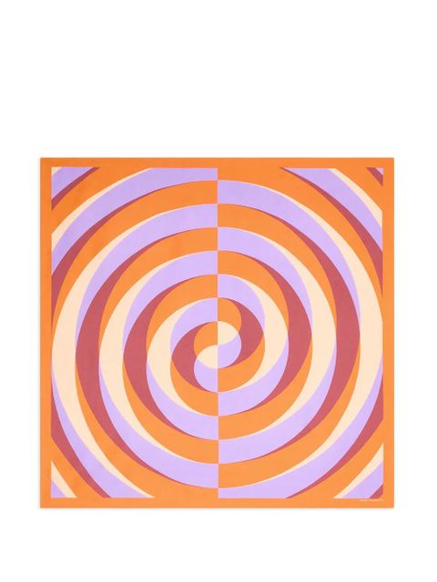 DRIES VAN NOTEN patterned square scarf - Orange - zdjęcie produktu nr 1