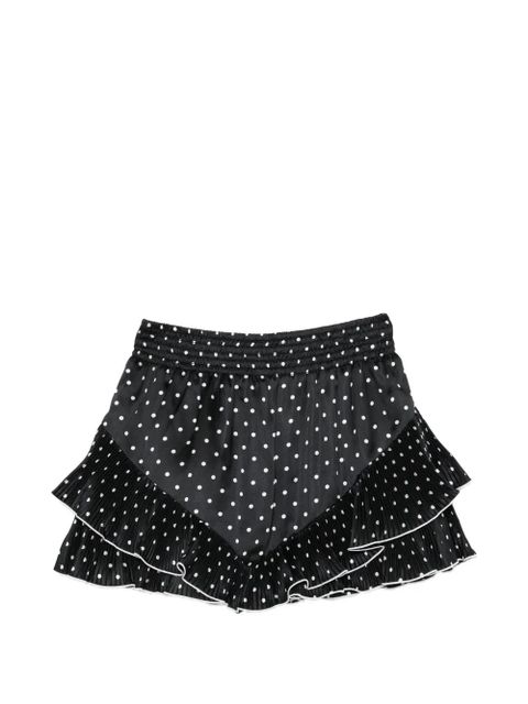 Self-Portrait polka-dot pleated shorts - Black - zdjęcie produktu nr 1