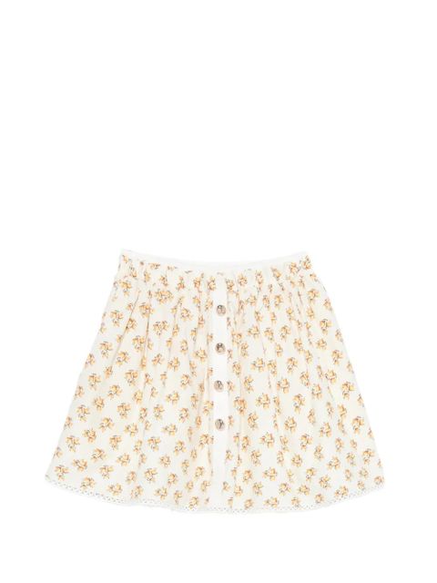 Maje floral button A-line mini skirt - Neutrals - zdjęcie produktu nr 1