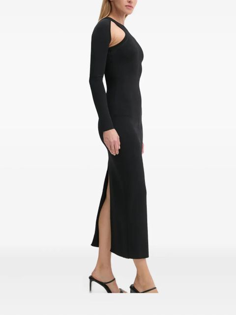 Nanushka cut-out long-sleeved dress - Black