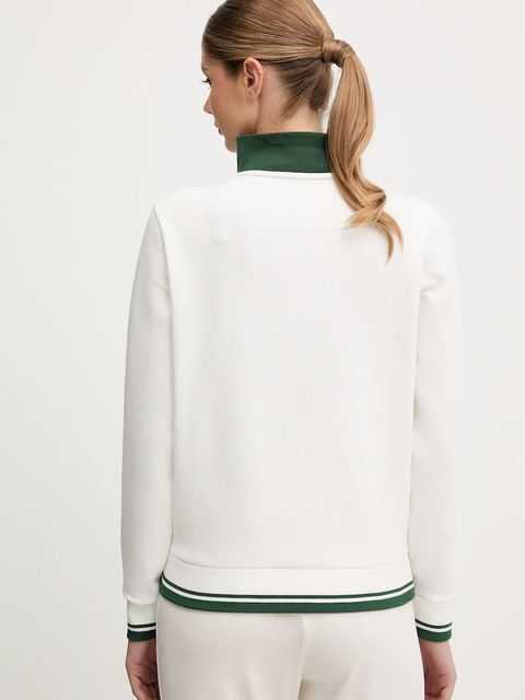 Lacoste bluza damska kolor beżowy z aplikacją SF8634