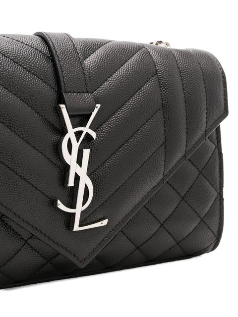 Saint Laurent envelope matelassé shoulder bag - Black