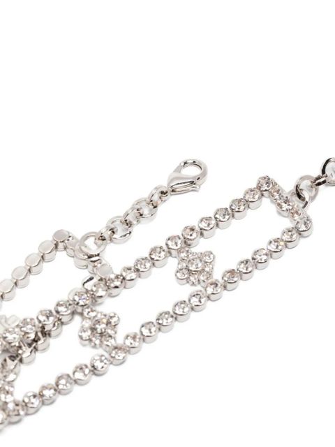 Alessandra Rich crystal-embellished necklace - Silver