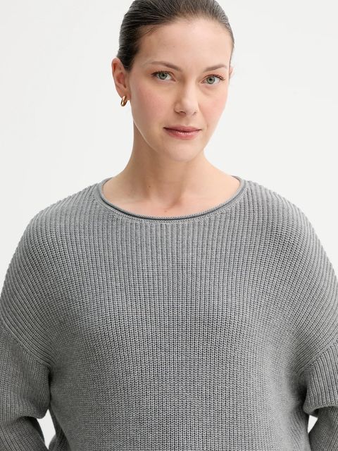 Marc O'Polo sweter bawełniany damski kolor szary 508605960171