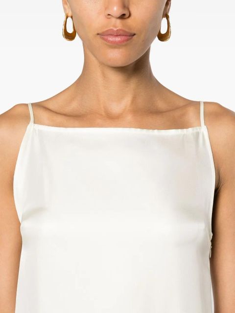 LouLou de Saison Sulum silk midi dres - Neutrals