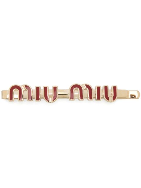 Miu Miu enameled hair clip - Red