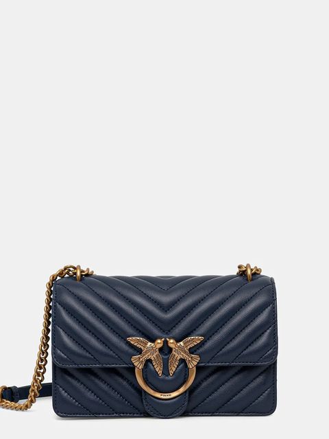 Pinko torebka skórzana kolor niebieski 100074 A0GK - zdjęcie produktu nr 1