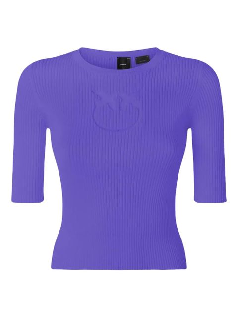 PINKO Love Birds ribbed top - Purple - zdjęcie produktu nr 1