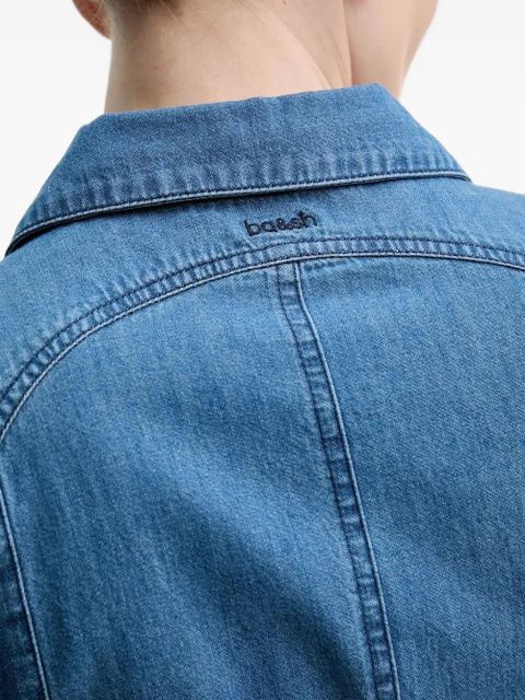 Ba&Sh belted denim shirt dress - Blue