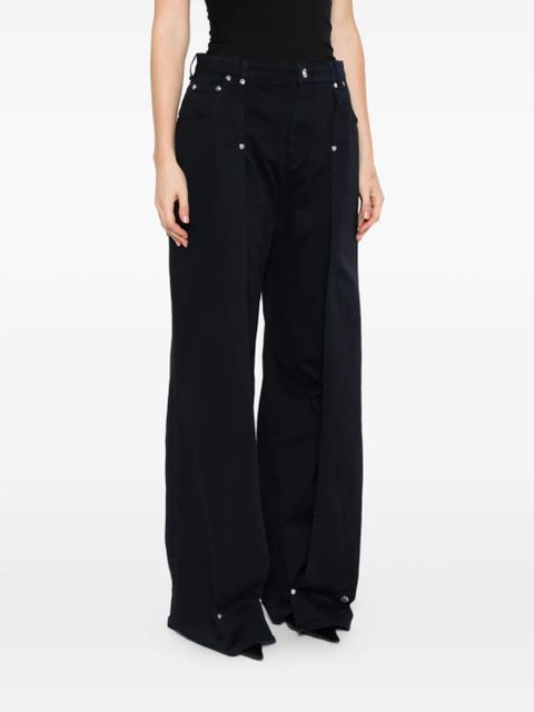 Jean Paul Gaultier panelled button-fastening jeans - Blue