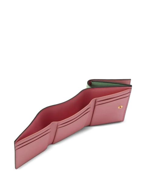 Marni logo-embroidered tri-fold wallet - Green