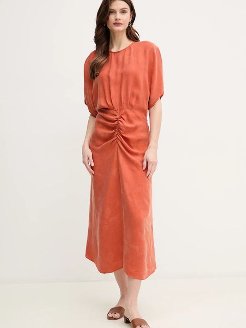 Hoss Intropia sukienka kolor pomarańczowy midi rozkloszowana 8229087 - zdjęcie produktu nr 1