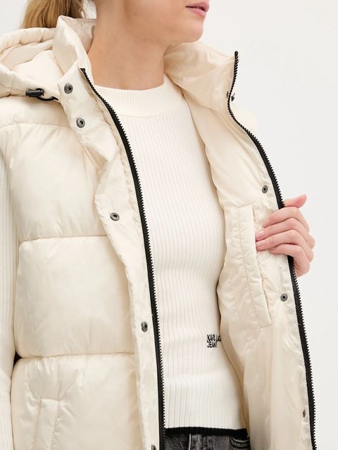 Karl Lagerfeld Jeans bezrękawnik damski kolor beżowy zimowy A3W15025