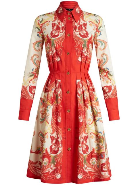 ETRO paisley-print shirt dress - Red - zdjęcie produktu nr 1
