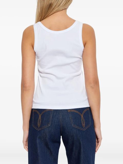 Versace logo-embroidered top - White