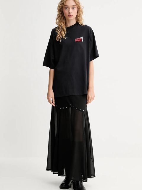 Levi's t-shirt bawełniany damski kolor czarny 000G4