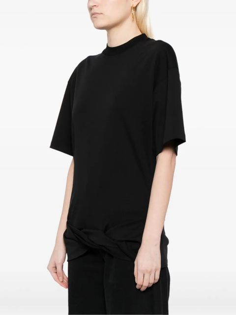 Off-White Arrows-embroidery cotton T-shirt - Black
