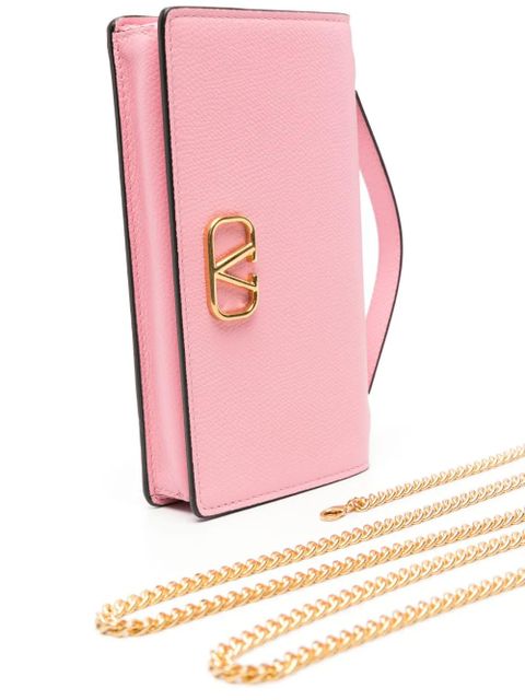 Valentino Garavani VLogo Signature leather crossbody bag - Pink