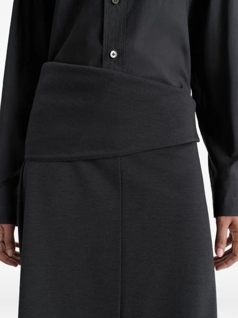 LEMAIRE twisted-hem skirt - Black