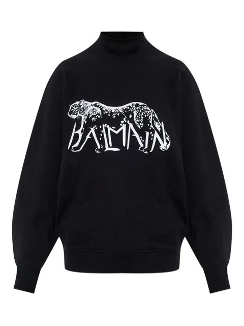Balmain graphic-print turtleneck sweater - Black - zdjęcie produktu nr 1