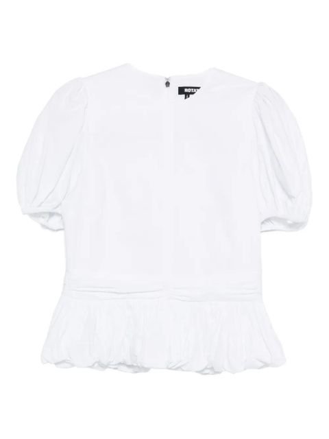 ROTATE BIRGER CHRISTENSEN puff-sleeves peplum top - White - zdjęcie produktu nr 1