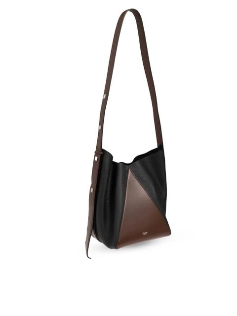 Max Mara medium two-tone leather bucket bag - Brown