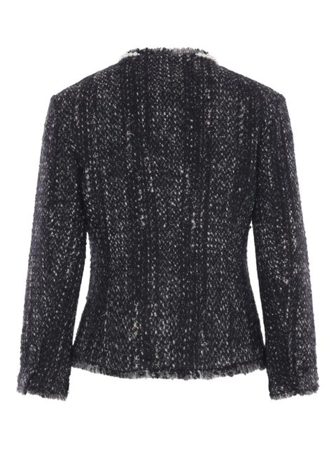 Simone Rocha pearl-chain tweed jacket - Black - zdjęcie produktu nr 2