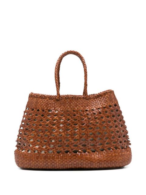 DRAGON DIFFUSION woven handle tote bag - Brown - zdjęcie produktu nr 1