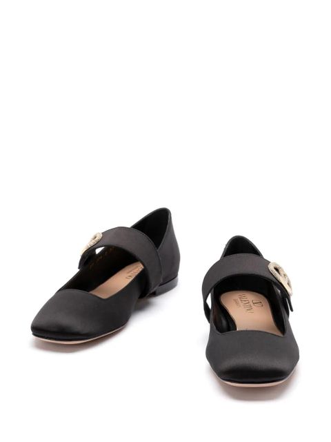 Valentino Garavani VLogo Locker ballerina shoes - Black