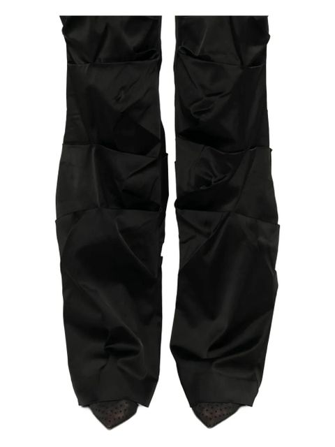 GANNI logo-plaque trousers - Black