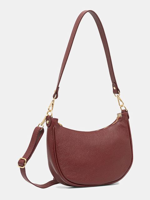 Answear.LAB torebka skórzana kolor bordowy - zdjęcie produktu nr 2