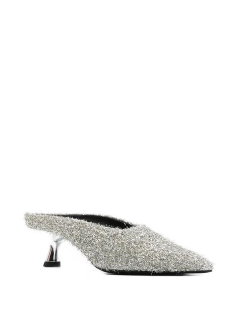 Simon Miller 55mm pointed-toe heeled mules - Silver - zdjęcie produktu nr 2