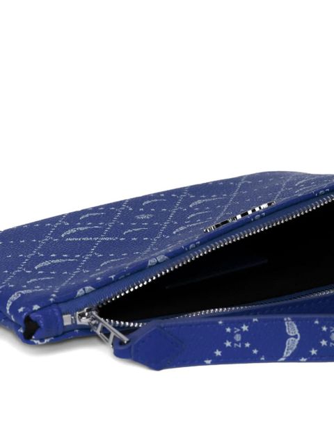 Zadig&Voltaire wings-logo stars clutch bag - Blue