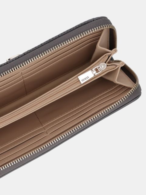 Guess portfel NADIRA damski kolor szary SWQG84 24146